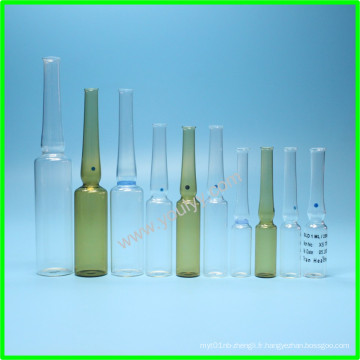 1ml 2ml 3ml 5ml 10ml 20ml Ampoule de verre pharmaceutique